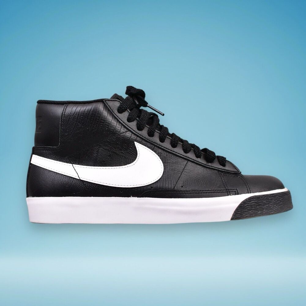Nike Men's Vintage Blazer Mid 2010 Sneakers Black & White Leather Size 9.5 Rare
